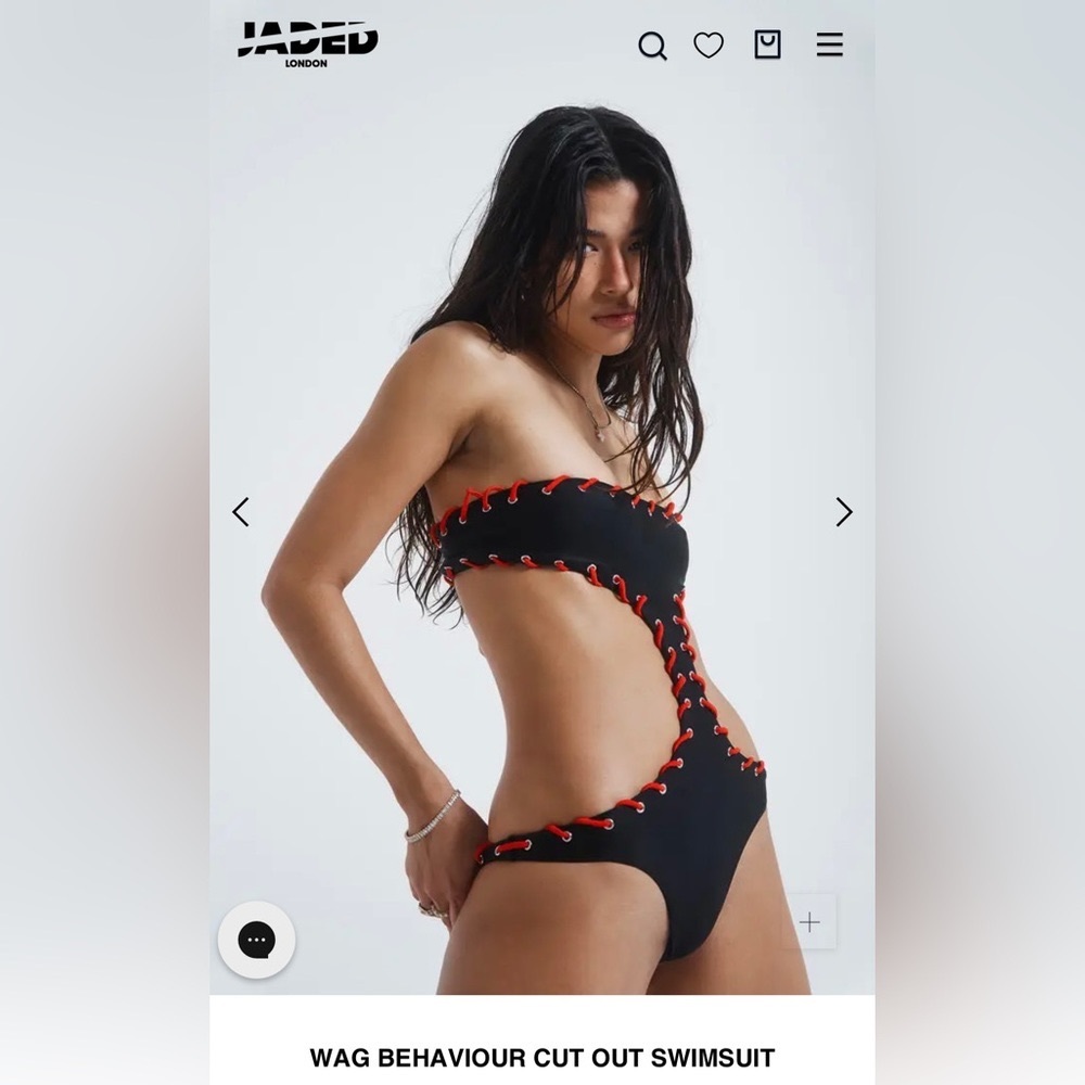 Jaded London Sold out WAG BEHAVIOUR CUT OUT SWIMSUIT❤️